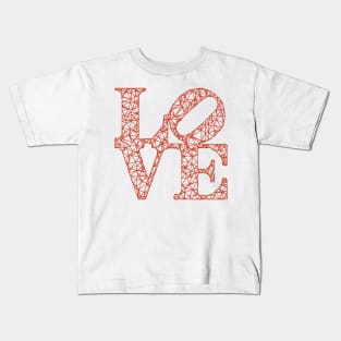 Low Poly LOVE (Robert Indiana) - red Kids T-Shirt